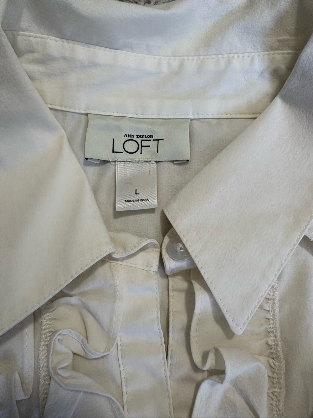 Ivory button down blouse - Picture 5 of 6